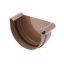 PVC eindstuk 125 mm - Kleur: bruin, Variant: rechter