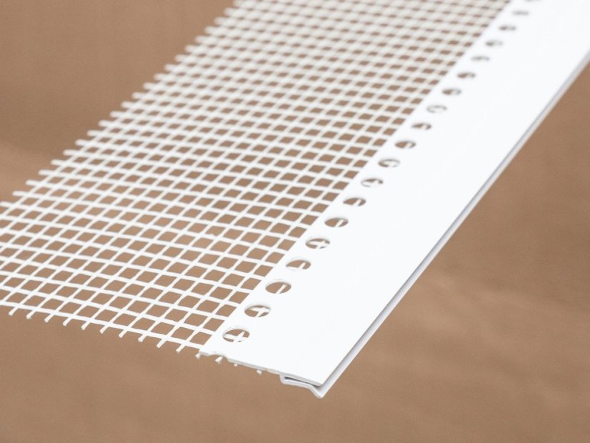 Profilo di raccordo per davanzale LX-H con rete in fibra di vetro - Dimensione: 100 x 100 x 2000 mm