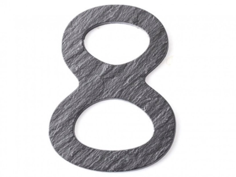 Palából készült házszám nagy - Variáció: számjegy 5