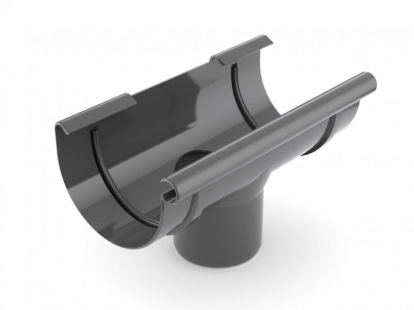PVC trechteruitloop 125 mm - Kleur: bruin