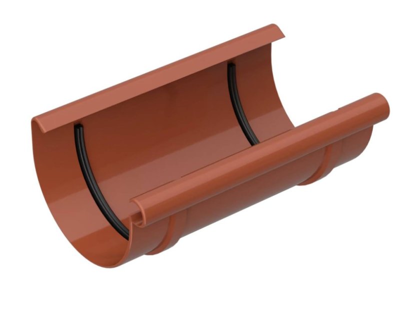Koppelstuk voor PVC dakgoten 125 mm - Kleur: antraciet