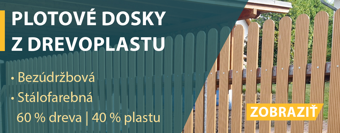 Plotové dosky z drevoplastu
