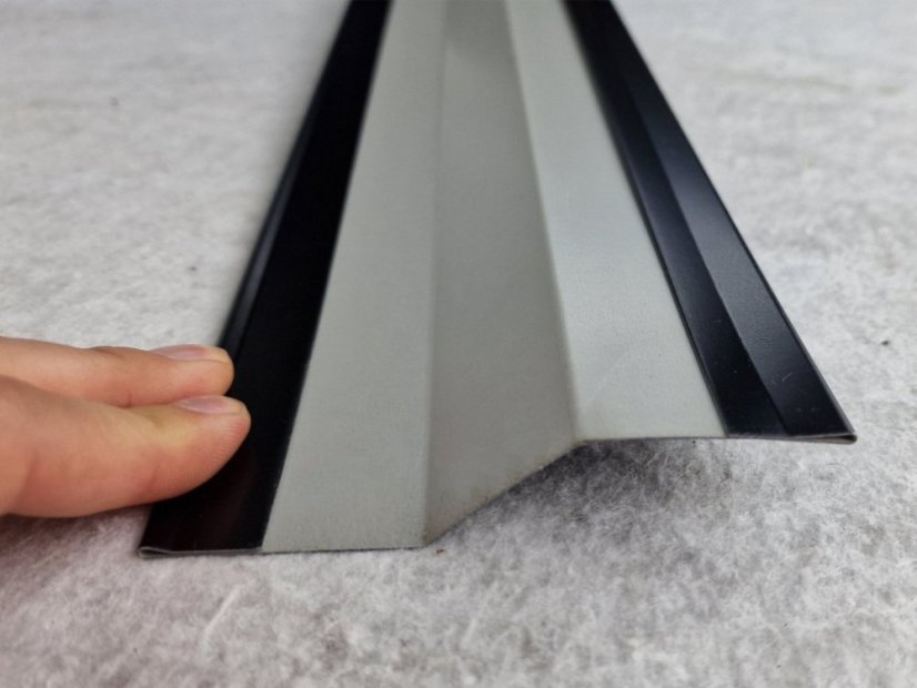 Stalen afwerkprofiel N voor noppenfolie - Kleur: wit