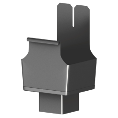 Farbiger Rinnenstutzen Stahl SQUARE 120 mm