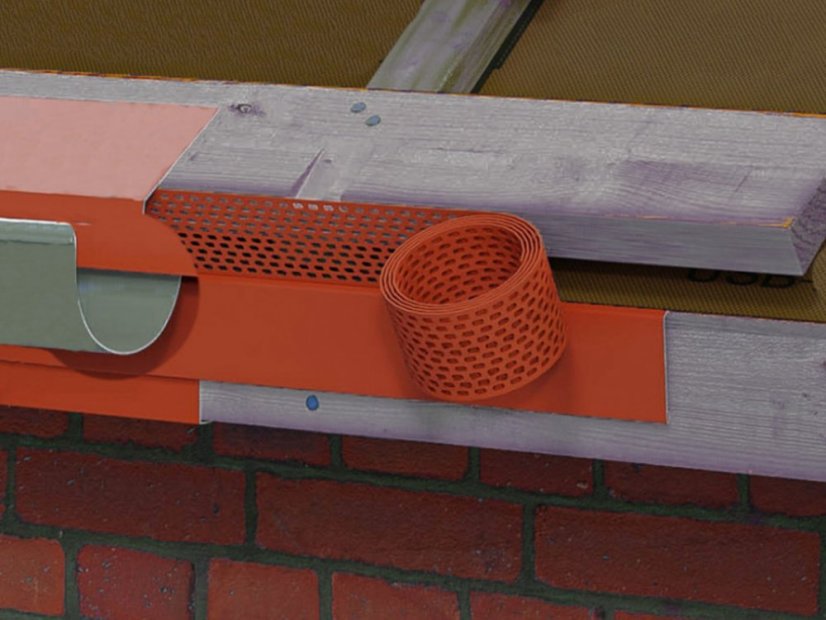Beschermende dakstrip - Kleur: bruin, Afmeting: 100 mm x 5 m