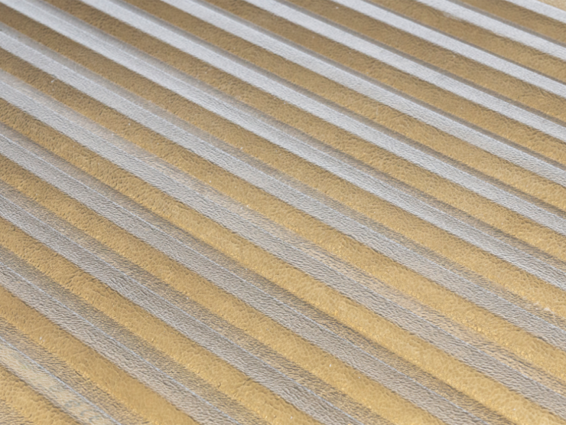 Plaque en polycarbonate trapézoïdale bronze à structure rugueuse - Taille: 2500 x 1060 x 1,2 mm