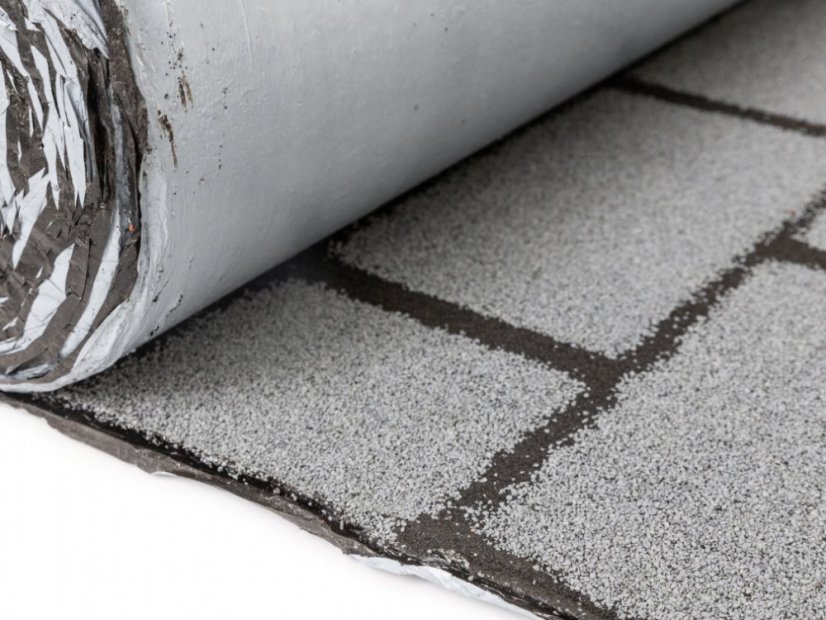 Selbstklebende Bitumen Dachschindel in der Rolle Rollshingle Rechteck | 1 × 5 m - Farbe: Grau