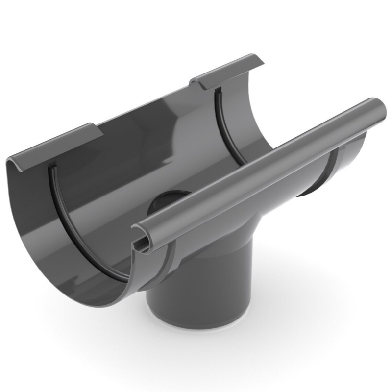 PVC trechteruitloop 100/90 mm - Kleur: antraciet