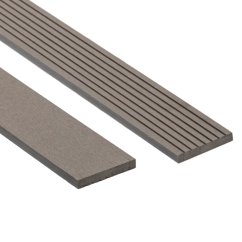 Grijze composiet schuttingplank brushed