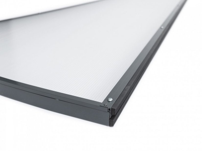 Seitenteil L-160 - Farbe: Anthrazit / Transparent, Variante: Links