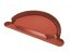 Gekleurde zinken eindstuk 250 mm - Kleur: RAL 8017 bruin