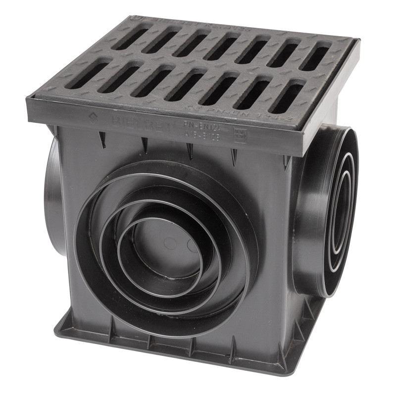 Revisionsschacht mit Gussrost - Größe: 250 x 250 x 250 mm