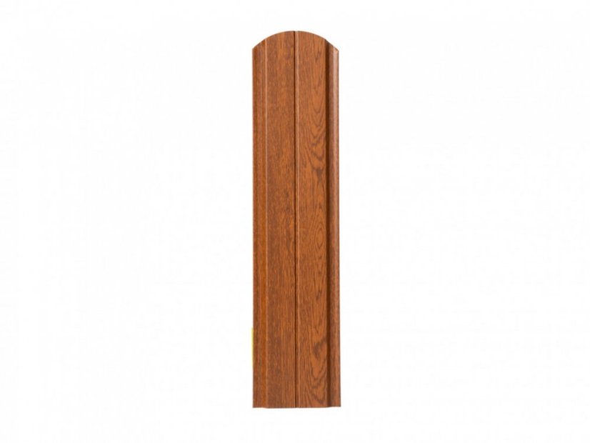 Plechová plotovka Spazio oblá - Rozměr: 80 x 11,5 x 0,9 cm, Barva: zlatý dub
