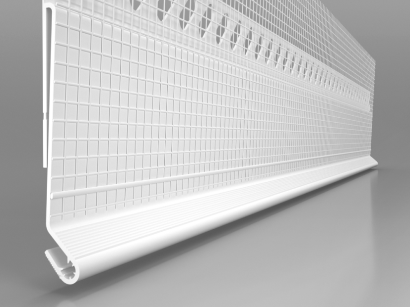 Profil de finisare pentru tencuială LX-45 pentru racordarea la elemente de tablă - Dimensiune: 2000 mm