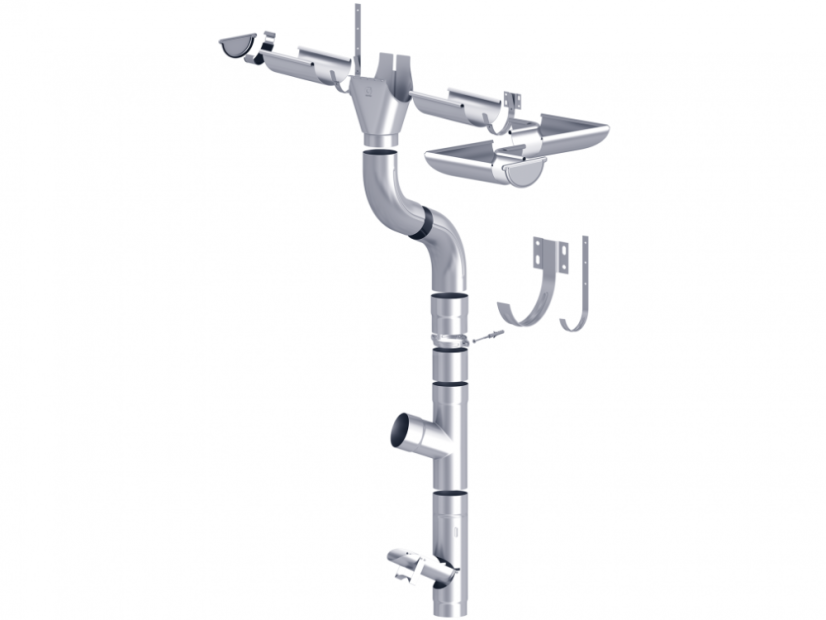 Pozinkovaný okapový žlab 333 mm 4 m - Rozměr: 4 m x 333 mm