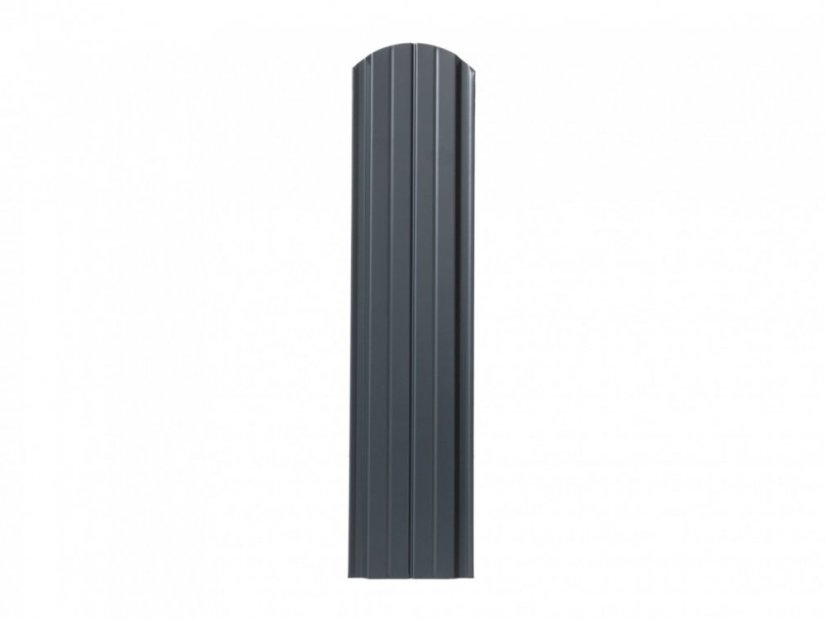 Plechová plotová doska "plotovka" Unico oblá - Rozmer: 125 x 11,5 x 0,9 cm, Farba: hnedá