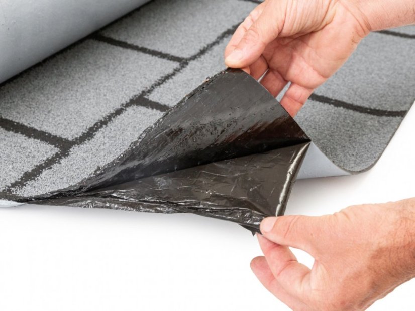 Selbstklebende Bitumen Dachschindel in der Rolle Rollshingle Rechteck | 1 × 5 m - Farbe: Rot