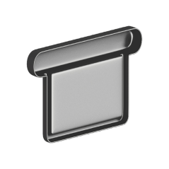 Farbiger Endstück Stahl SQUARE 120 mm