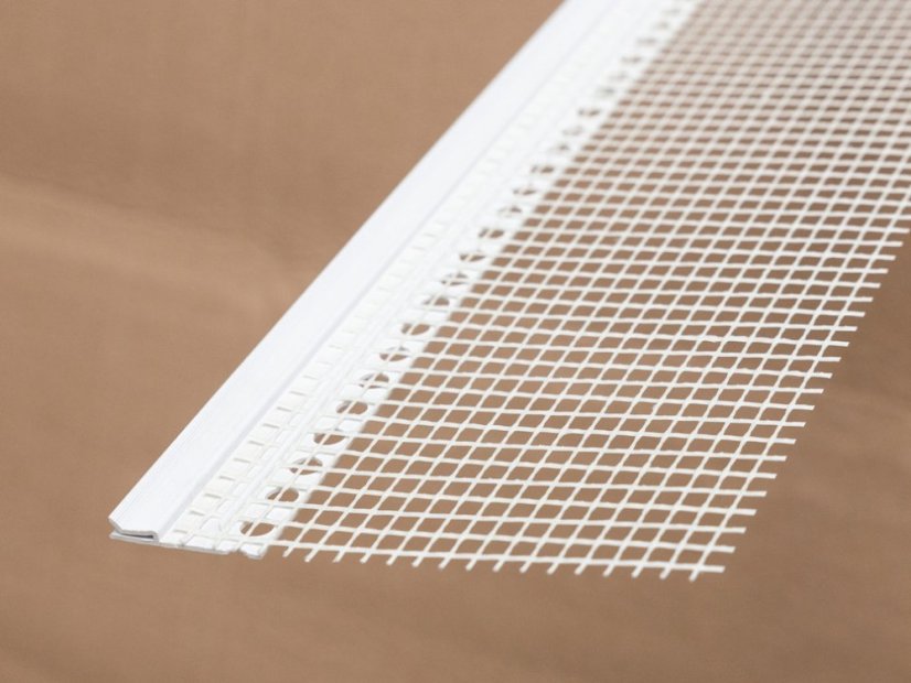 Profilo di raccordo per davanzale LX-H con rete in fibra di vetro - Dimensione: 100 x 100 x 2000 mm