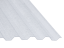 Helder trapezium polycarbonaat platen met grove structuur - Afmeting: 2500 x 1060 x 1,2 mm