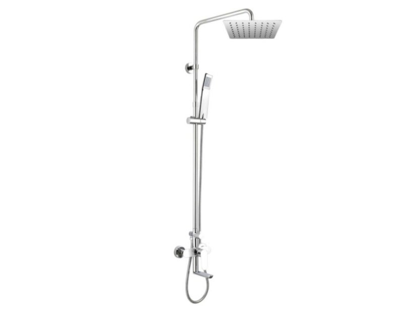 Nástěnný vanový set s baterií a hranatou slim sprchou - Varianta: Eve