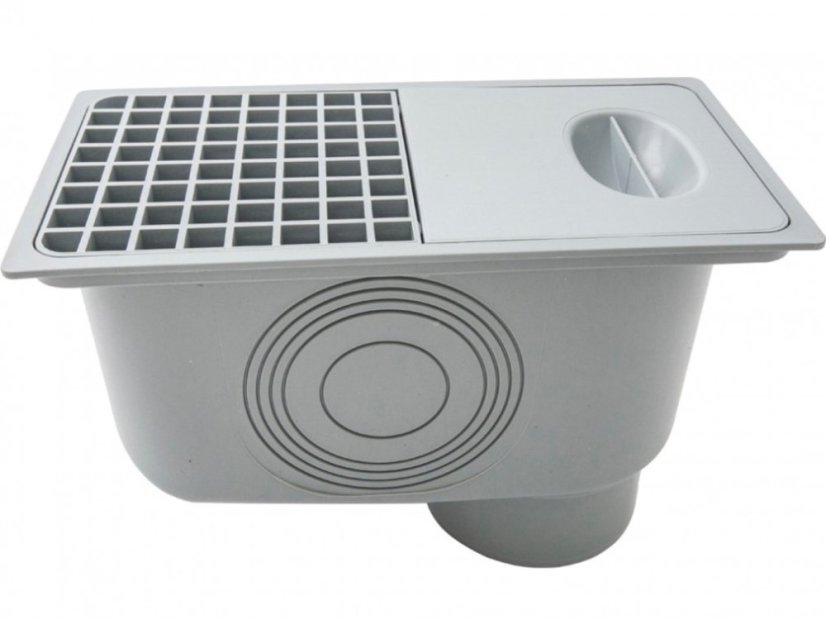 Trappola per acque meteoriche dal tetto – Pozzetto pluviale - Colore: marrone