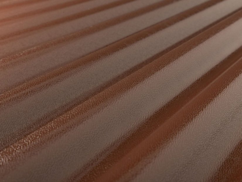 Copertura per tetto trapezoidale ASA T25 - Colore: terracotta