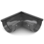 Angolo per canale di gronda PVC 100 mm - Colore: antracite, Variante: esterno