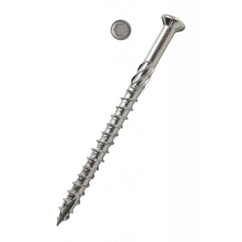 Vis pour terrasse en inox C1 - Taille: 4,5 x 80 mm