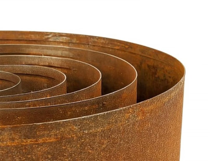 Pohledový obrubník Corten plochý - Rozměr: 150 x 5000 x 1 mm