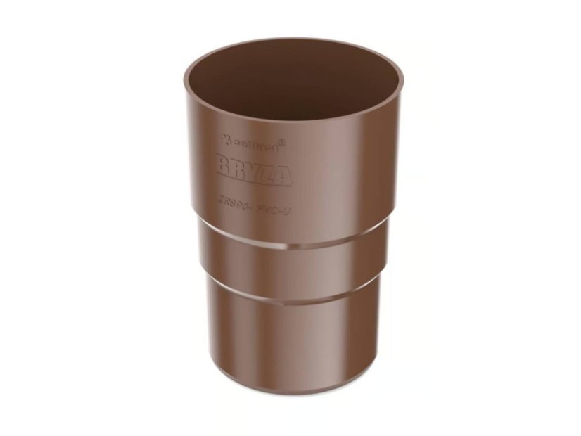 Plastikowa złączka PVC rury spustowej 90 mm - Kolor: brązowy