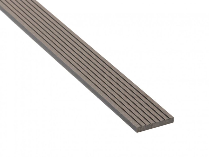 WPC Zaunlatten Brushed grau - Größe: 80 x 12 x 1500 mm