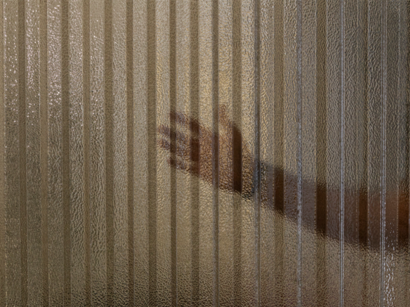 Plaque en polycarbonate trapézoïdale bronze à structure rugueuse - Taille: 2500 x 1060 x 1,2 mm