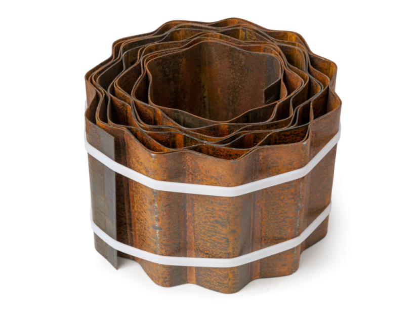 Pohledový obrubník Corten vlnitý - Rozměr: 150 x 5000 x 1 mm