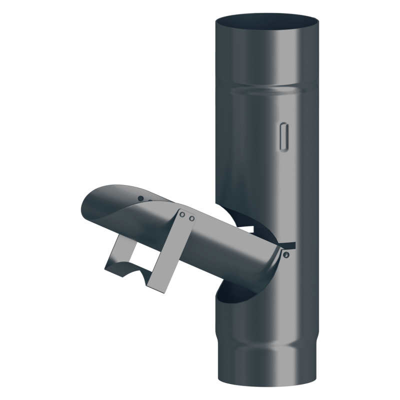 Gekleurde zinken regentonklep 100 mm - Kleur: RAL 7016 antraciet