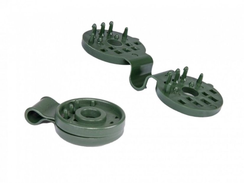 Clip de fixation pour toile d'ombrage - Couleur: vert, Emballage (pièces): 50