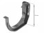 Cârlig de față din PVC 100 mm - Culoare: roșu