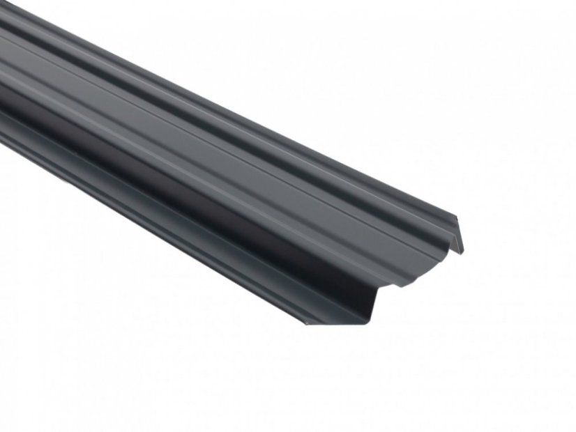 Doga per recinzione in lamiera Sicuro arrotondato - Dimensione: 80 x 11,5 x 1,8 cm, Colore: marrone