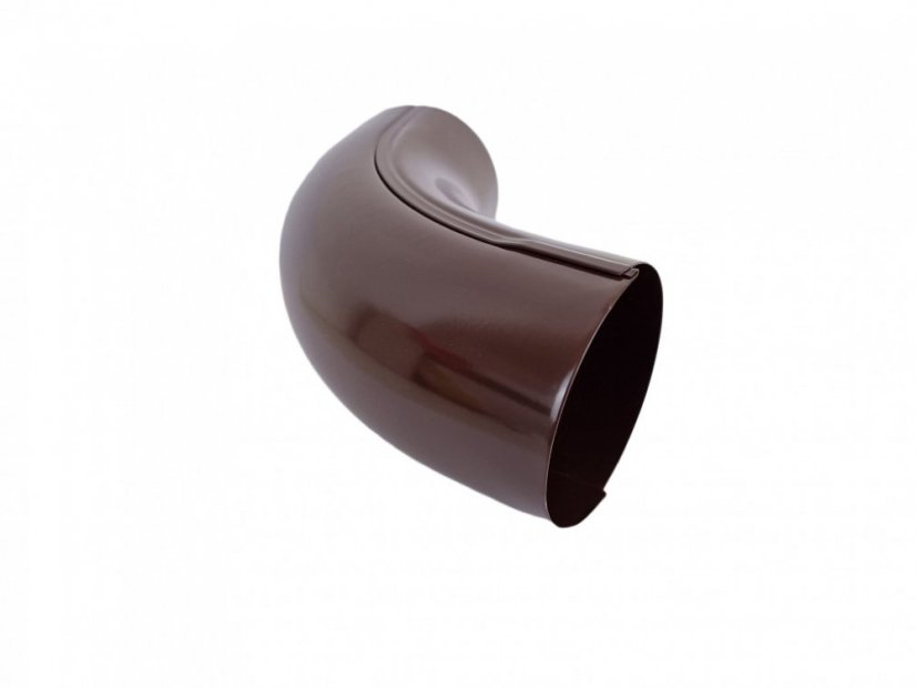 Farbiger Fallrohrbogen Stahl 72° 100 mm - Farbe: RAL 8017 Braun