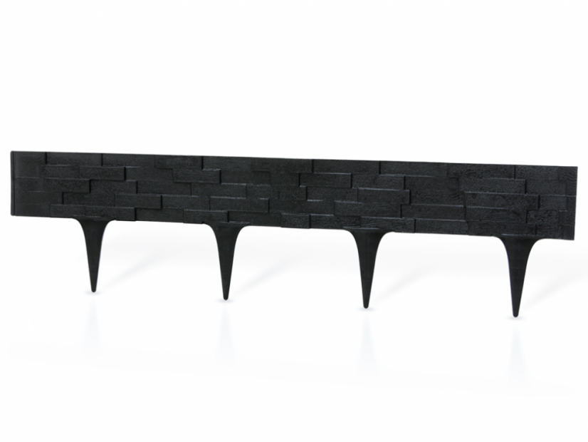 Bordillo de jardín Covergarden Stone - Color: negro