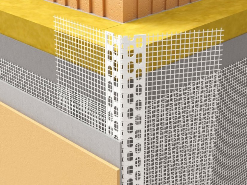 Flexibilní rohový profil PVC s tkaninou - Rozměr: 45 mm x 25 m