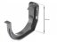 PVC dakgootmuurbeugel 75 mm - Kleur: antraciet