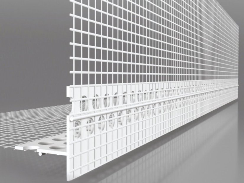 Fensteranschlussprofil LT mit verdeckter Tropfkante und Gewebe