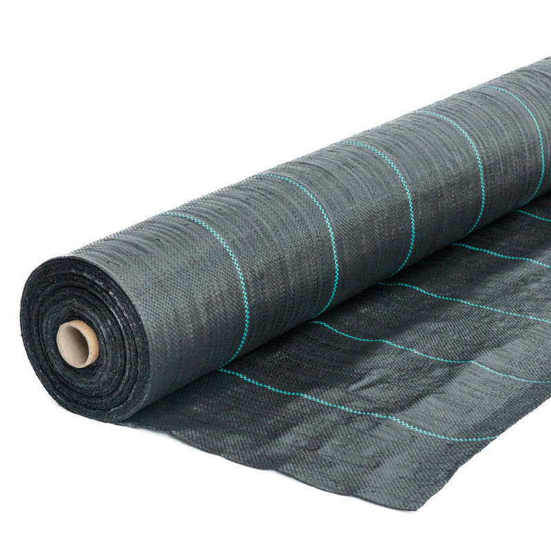 Tkaná mulčovacia textília s pruhmi - Rozmer: 1,5 x 100 m