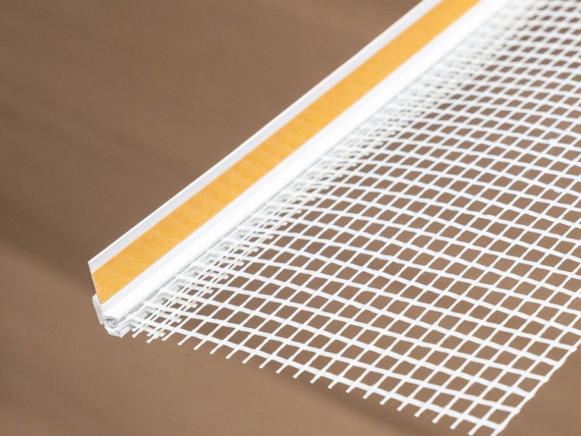 Profil PVC cu plasa si banda pentru etansare ferestre EKO - Dimensiune: 6 x 1600 mm