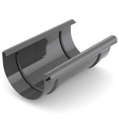 Koppelstuk voor PVC dakgoten 75 mm