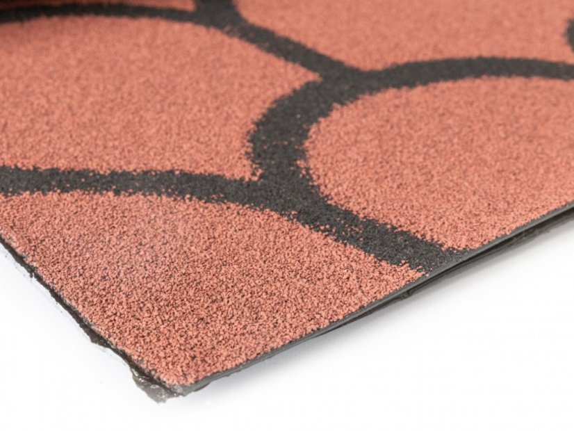 Tegola bituminosa autoadesiva in rotolo Rollshingle forma a coda di castoro | 1x5 m - Colore: rosso