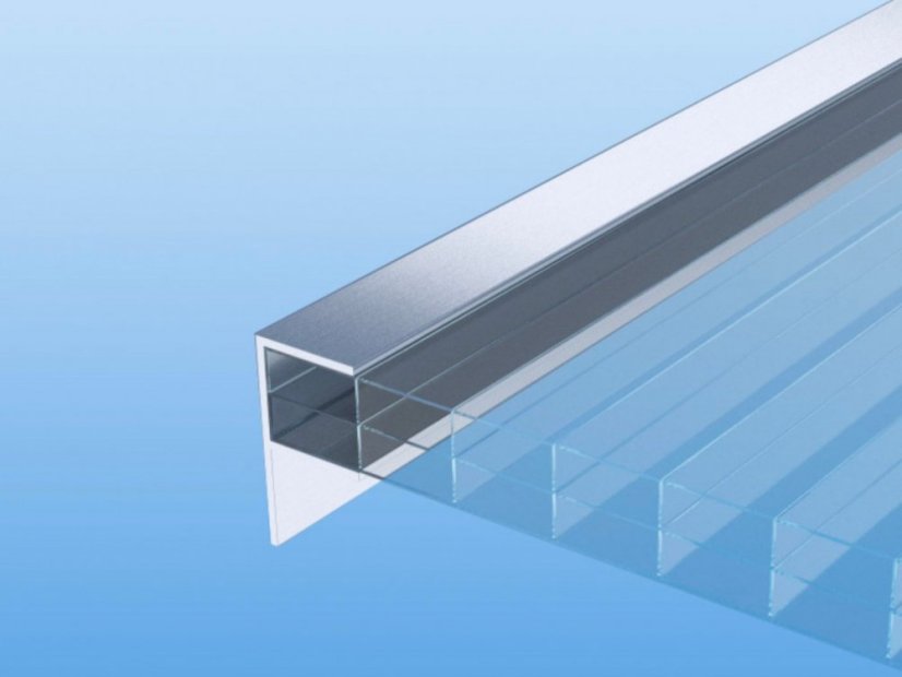 Ukončovací profil ALU-F přírodní - Rozměr: 3000 x 16 mm
