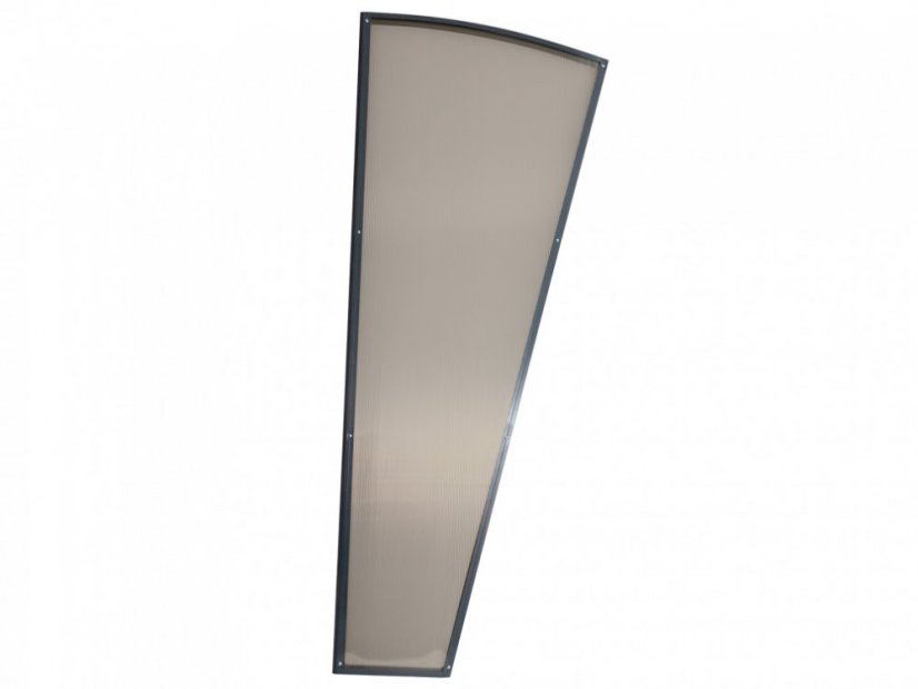 Seitenteil L-160 - Farbe: Anthrazit / Transparent, Variante: Links