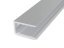 Lemovací profil ALU-U přírodní - Varianta: 10 mm, Rozměr: 6400 x 10 mm